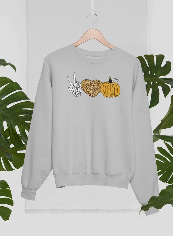 Peace Love Halloween Sweat Shirt - Nexus Supply Co.